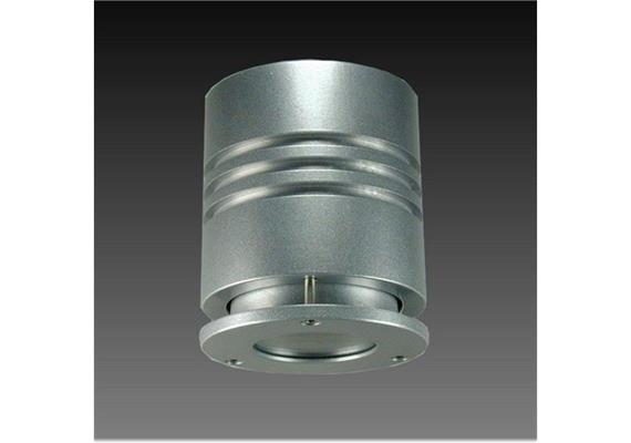 Decken Aufbaustrahler One IP55 HV 50W silbergrau  230V/GU10 1x 35W/ IP5 H=100 D=87