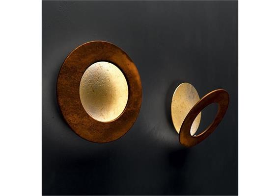 Decken-Wandleuchte Vera 21 / 13.5W kupfer- schwarz  240V 2700K 2100lm D=210 H=27 / IP20