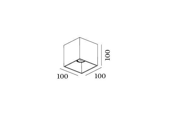 Deckenaufbauleuchte Box 1.0 LED 8W anthrazit  230V 2700K 670lm L=100x100x100mm IP65