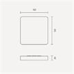 Deckenaufbauleuchte Cubic 36 LED 7.1W / 60°  DC 24V/ 2700K 122x122/H=20 / IP20 | Bild 2