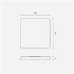 Deckenaufbauleuchte Cubic 49 LED 60° 9.3W 4000°K  24V/DC/49Led IP20 /180x180/H=20 | Bild 2