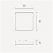 Deckenaufbauleuchte Cubic 9 LED 60° 2.6W 4000°K  24V/DC/9Led IP20 /86x86/H=20 | Bild 2