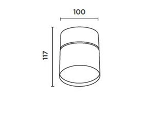 Deckenaufbaustrahler pro R LED15W anthracite  240V 3000K 1150lm IP65