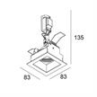 Deckeneinbauleuchte Carree+ S2 A starr  12V GX5,3 max. 20-50W AS=76x69mm | Bild 2