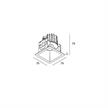Deckeneinbaustrahler DEEP RINGO S LED/2700K weiss  7W 620lm 350mA IP43 /Refl.33° CRI 80 | Bild 2