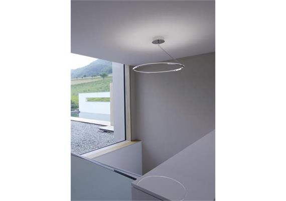Deckenl. Circ. Insospeso 33W LED 2700°K poliert  240V/ 2700°K 2768lm L=600 H=434