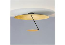Deckenl. Lederam C150 LED 17W/2700K gold- schwarz  230V/1700lm 2700K D=50 H=260mm
