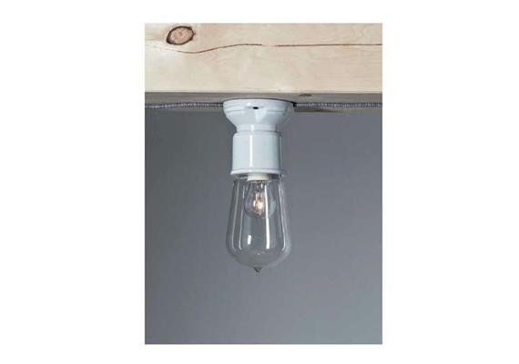 Deckenl. Novecento singola weiss matt  240V/E27 1x42W d=100 / IP20