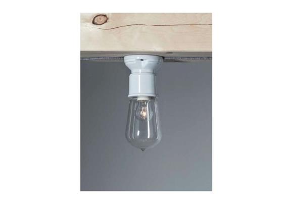 Deckenl. Novecento singola weiss matt  240V/E27 1x42W d=100 / IP20