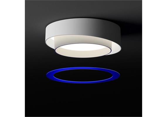 Deckenleuchte Centric LED 2700K creme matt  230V/ 1x15.2W 2x4W D=32cm H=10cm/ 3372lm