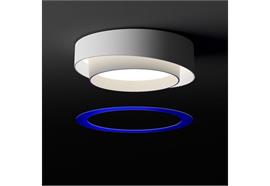 Deckenleuchte Centric LED 2700K creme matt  230V/ 1x15.2W 2x4W D=32cm H=10cm/ 3372lm