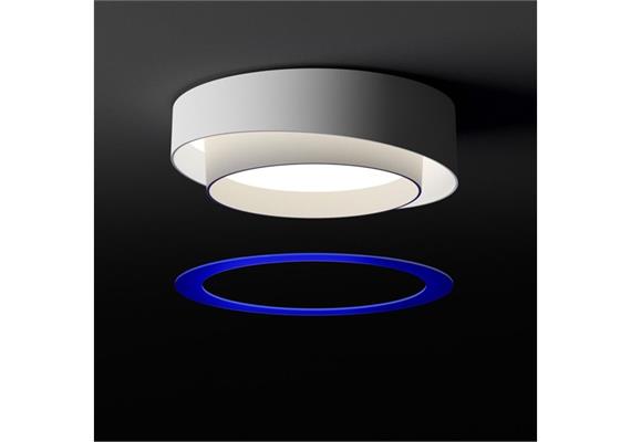 Deckenleuchte Centric LED 2700K creme matt  230V/ 1x15.2W 2x4W D=32cm H=10cm/ 3372lm