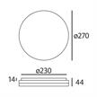 Deckenleuchte LED Slice 29W 3000K weiss opal  230V 1850lm CRI80 D=270 H=44mm IP20 | Bild 2