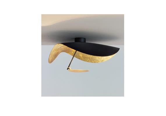 Deckenleuchte Lederam Manta CWS1 17W 2700K schwarz-gold  230V/1700lm 2700K D=60 H=350mm