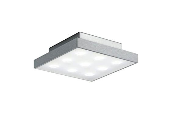 Deckenleuchte Ledoros Alu gebürstet  230V 36 LED's 24W 1300lm 2700K 200x200x30cm