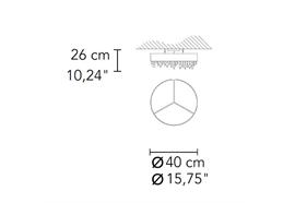 Deckenleuchte Olà PL6 LED rund 40 weiss matt  230V/ 12W 3000K 1920lm D=400 H=260 IP20