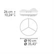 Deckenleuchte Olà PL6 LED rund weiss-matt  230V/ 36W 2700K 5760lm D=90cm H=26 IP20 | Bild 2