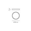 Deckenleuchte UP 26.5W LED weiss matt  230V 2700K 2482lm D=500mm H=70mm IP20 | Bild 2