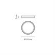 Deckenleuchte UP 26.5W LED weiss matt  230V 2700K 2482lm D=500mm H=70mm IP20 | Bild 2