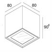 Deckenstrahler Boxy 5W LED Alu  230V/ GU10 /B=80 H=90 / IP44 | Bild 2