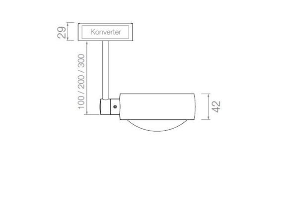 Deckenstrahler LED FARO E UP singolo 10cm schwarz/schw.  230V/ 26W drehbar 360° Body&Head