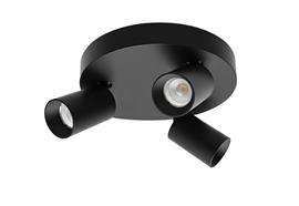 Deckenstrahler Minitube Trio Led 3x9.2W schwarz  240V/3x863lm CRI90 2700K D=250 H=157