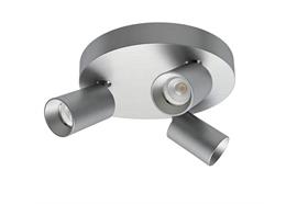 Deckenstrahler Minitube Trio Led 3x9.2W silberfarbig  240V/3x863lm CRI90 2700K D=250 H=157