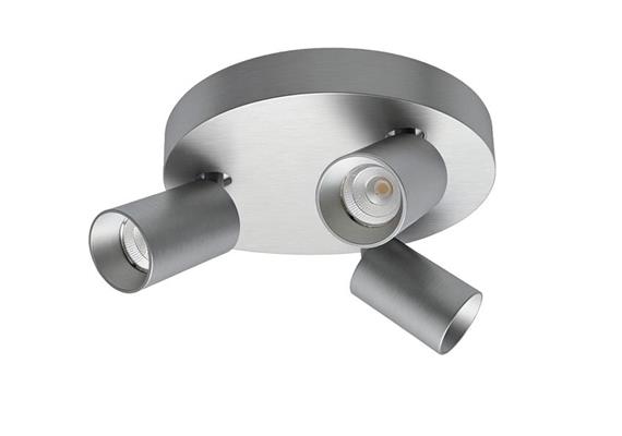 Deckenstrahler Minitube Trio Led 3x9.2W silberfarbig  240V/3x883m CRI90 3000K D=250 H=157