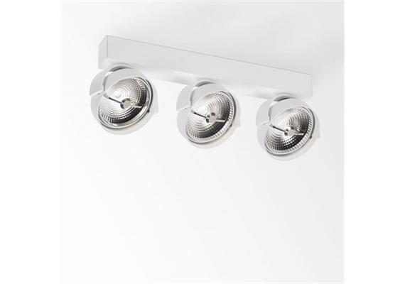 Deckenstrahler Rand 311 LED DIM8 3x13W 2700K Weiss  240V/ 24° 730lm L=407 B=45 H=45 IP20