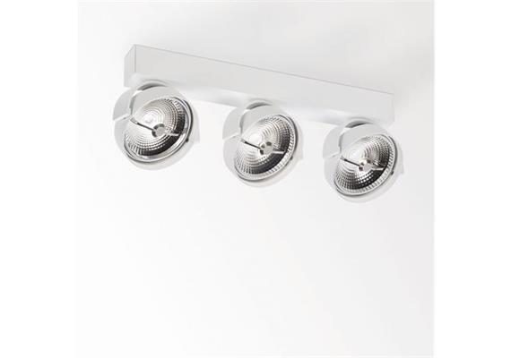 Deckenstrahler Rand 311 LED DIM8 3x13W 2700K Weiss  240V/ 24° 730lm L=407 B=45 H=45 IP20