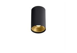 Deckenstrahler SOLID PETIT 2.0 LED 7,9W schwarz/gold  240V 2700K 615lm CRI90 H=130 D=82mm