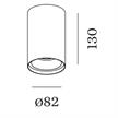 Deckenstrahler SOLID PETIT 2.0 LED 9W weiss/gold  240V 2700K 555lm CRI90 H=130 D=82mm | Bild 2