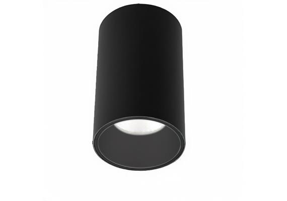 Deckenstrahler Tube Led 9.3W 50° starr schwarz  240V/956lm CRI90 2700K D=90 H=150 IP20