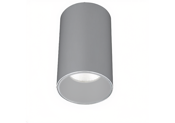Deckenstrahler Tube Led 9.3W 50° starr silbergrau  240V/956lm CRI90 2700K D=90 H=150 IP20