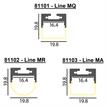 Diffusor MQ für Line M Profil opal matt  L=1000mm B=19.8mm / max. Länge 250cm | Bild 2