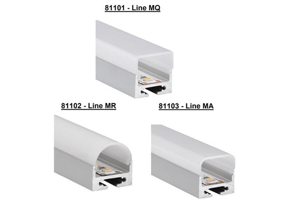 Diffusor MR für Line M Profil opal matt  L=1000mm B=19.8mm / max. Länge 250cm