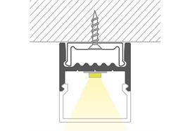 Diffusor Wand-Deckenaufbauprofil Top 32 opal matt  B=19.5mm H=21.8mm
