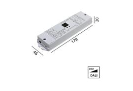 Dimmeinheit für LED 4-kanal DALI 240W-480W  12-24V / L= 178 B=46 H=20
