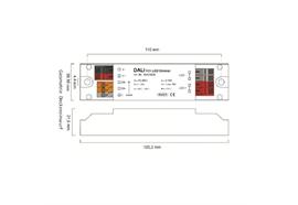 Dimmeinheit LN DALI 1Ch LED 24V /240W  12-48V/ 10A PWM L=122 B=30 H=22 IP20