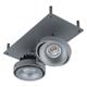 Eb-Strahler für Nische 240x120 LED 2x9.3W 45° silber  240V 2700K 2x705lm CRI90 500mA /IP20