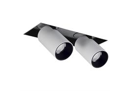 Eb-Strahler Tube randlos LED 48° 2700°K weiss-schwarz  DC 500mA 2x9.3W 2x705lm CRI90 IP20