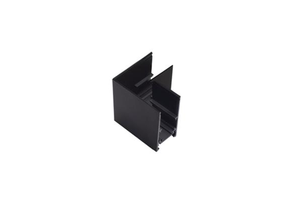 Eckstück 90° horizontal Stromschiene Magneto schwarz matt  L=50mm H=53.7 B=26.2mm IP20