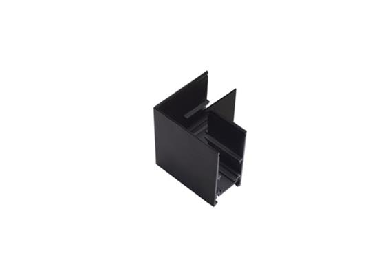 Eckstück 90° horizontal Stromschiene Magneto schwarz matt  L=50mm H=53.7 B=26.2mm IP20