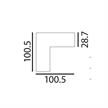 Eckstück 90° HR Stromschiene Magneto mini schwarz matt  H=29 B=26.2mm IP20 | Bild 2