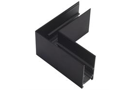 Eckstück 90° XL horizontal Stromschiene Magneto schwarz matt  L=100mm H=53.7 B=26.2mm IP20