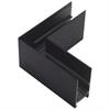 Eckstück 90° XL horizontal Stromschiene Magneto schwarz matt  L=100mm H=53.7 B=26.2mm IP20