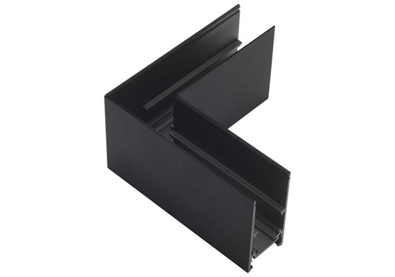 Eckstück 90° XL horizontal Stromschiene Magneto schwarz matt  L=100mm H=53.7 B=26.2mm IP20
