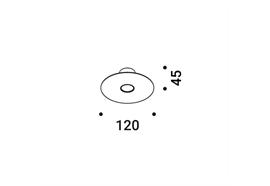 Einbauflansch für NULLA 25  D=120mm ET=45 / minimale Einbautiefe145mm