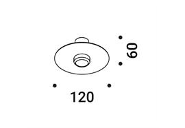Einbauflansch für NULLA 25  D=120mm ET=45 / minimale Einbautiefe145mm
