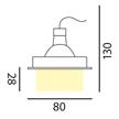 Einbaul. 80mm nickel satin mit Glas satiniert  mit Bajonetverschl. für Retrofit As=68 IP20 | Bild 2